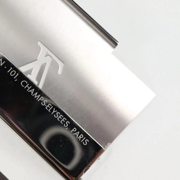 LOUIS VUITTON Porte Cartes Champs Elysees Metal Silver Auth - Picture 12 of 16